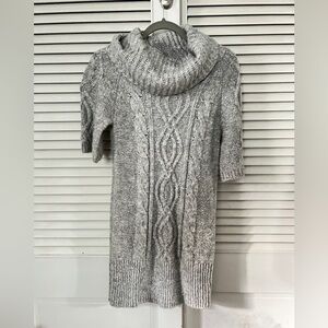 NWT Old Navy Light Gray Knit Cowl Neck Sweater Dress size Small